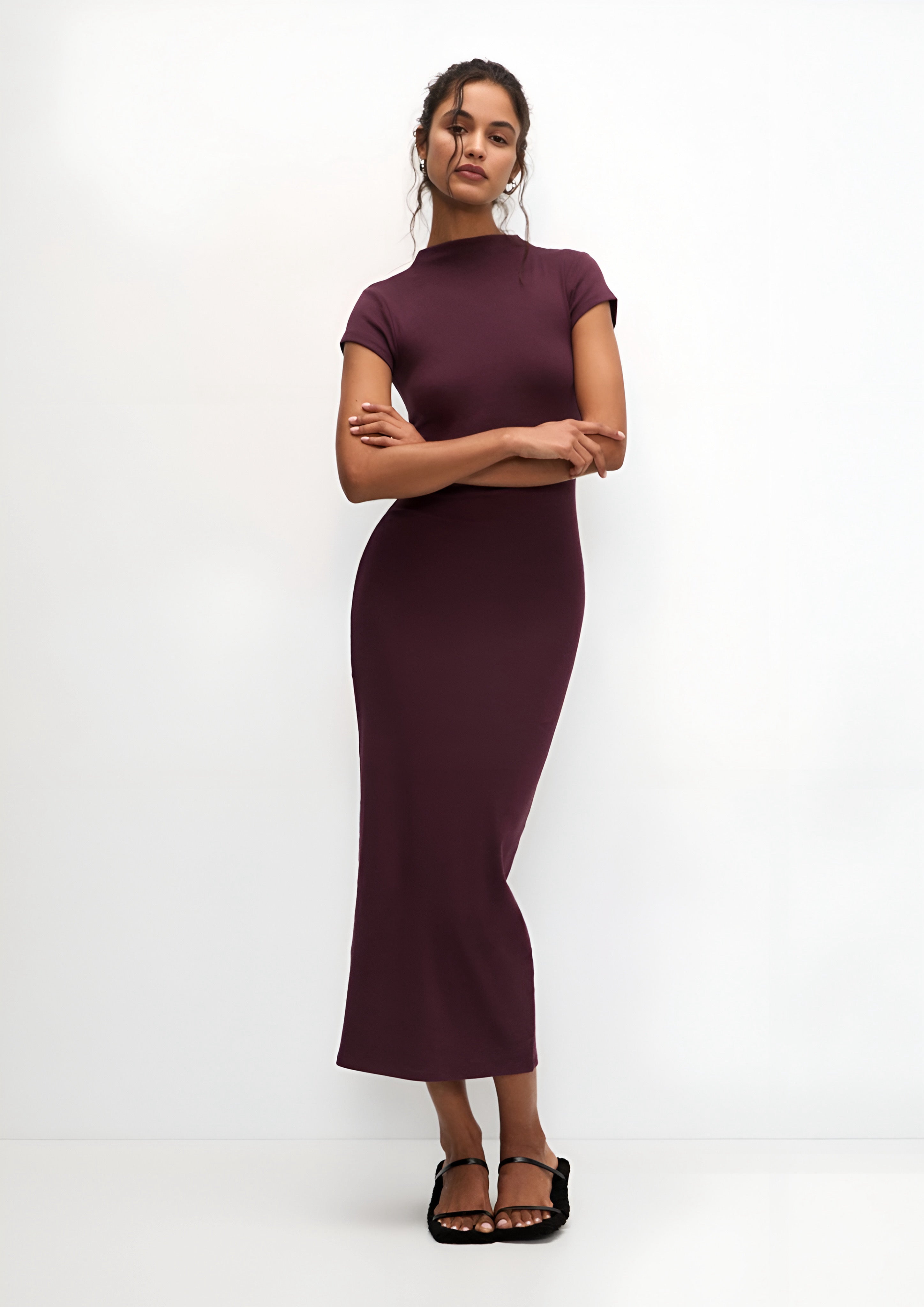 Jersey Dress - Bordeaux