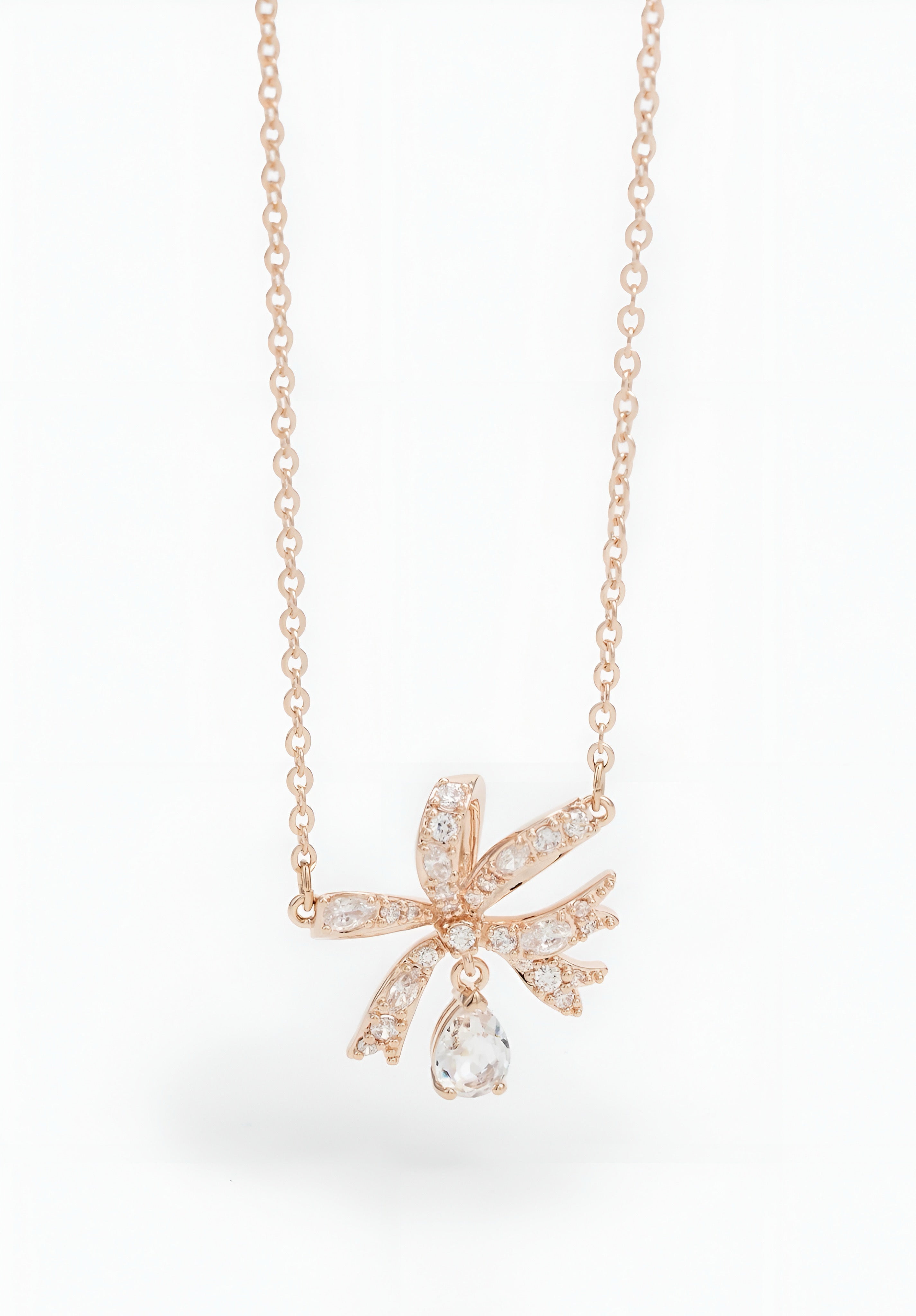 Swarovski - Volta Bow Necklace - Rose Gold-Coloured