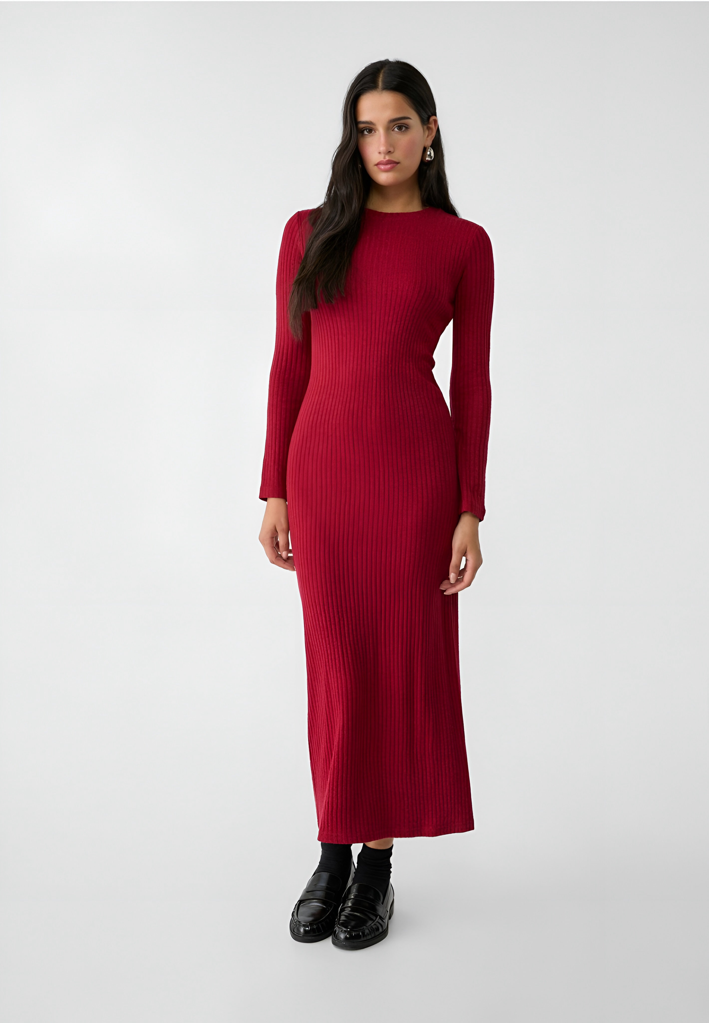 KNIT - Casual Dress - Bordeaux
