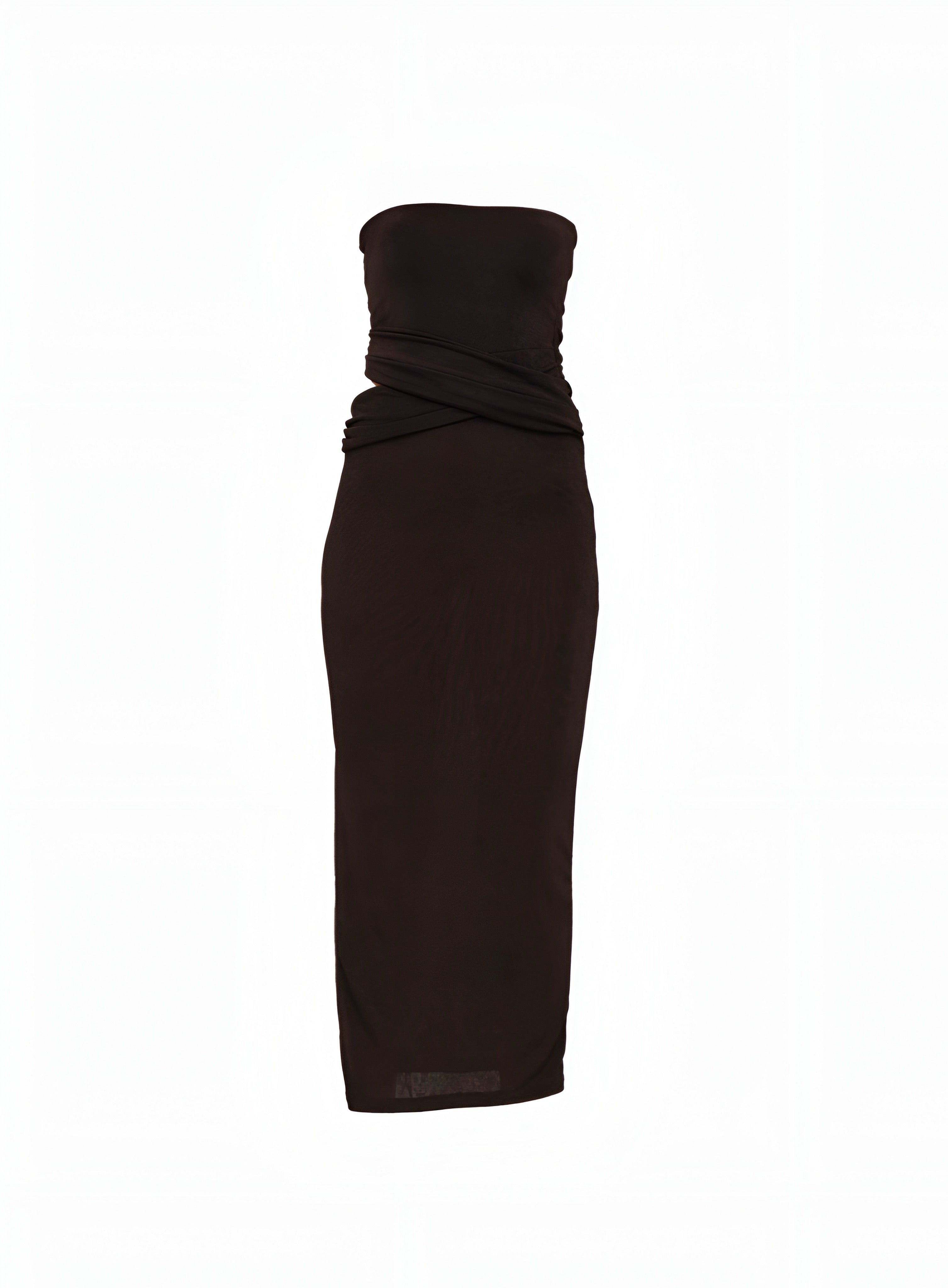 WAL G. - LILIA CUT OUT BANDEAU MAXI DRESS - Black