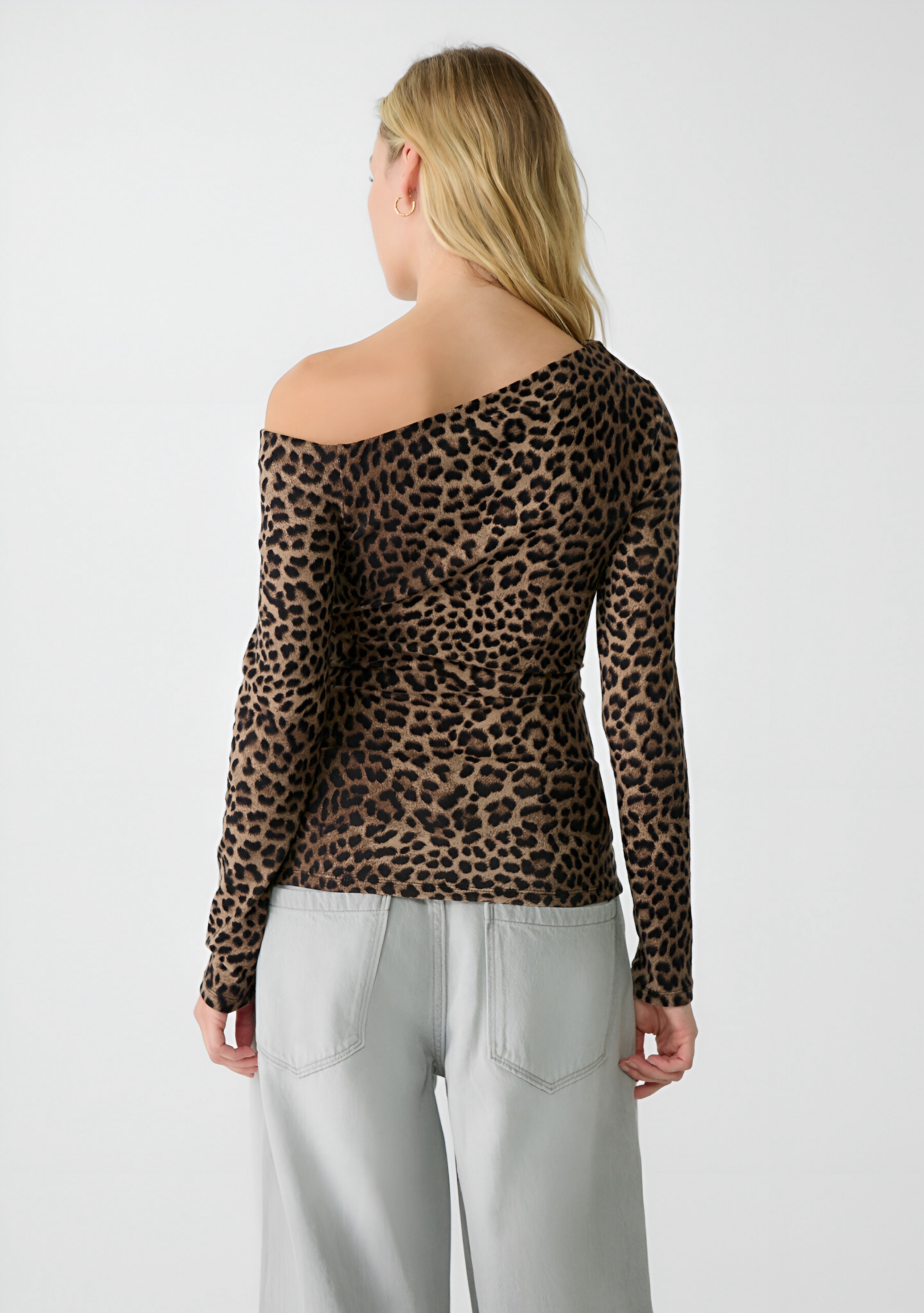 Stradivarius ANIMAL - Long Sleeve Top - Dark Brown