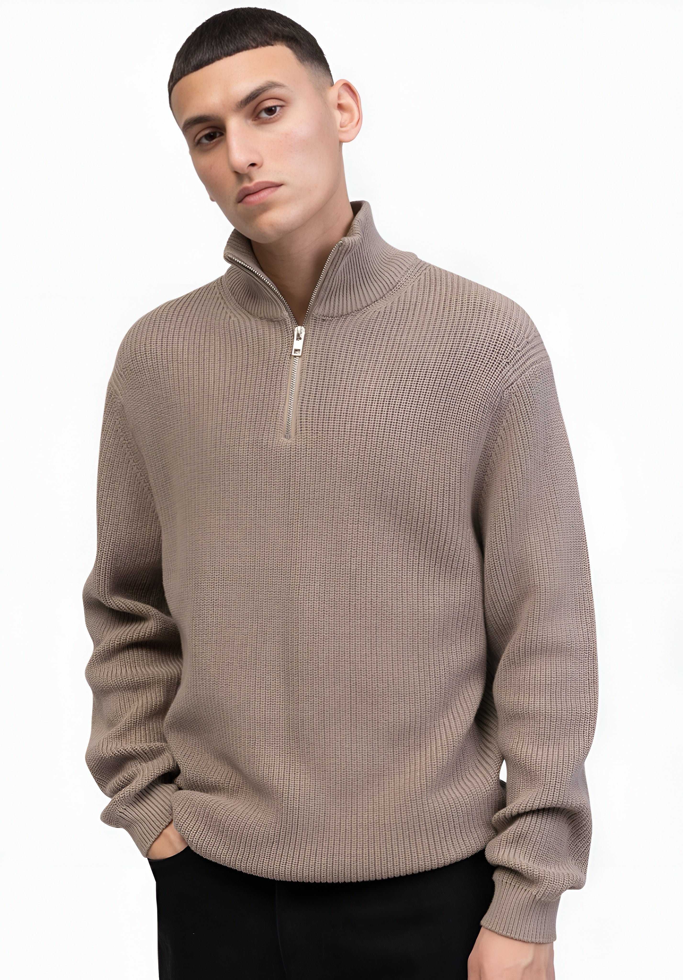 Redefined Rebel COLE REGULAR FIT - Sweater - vintage khaki