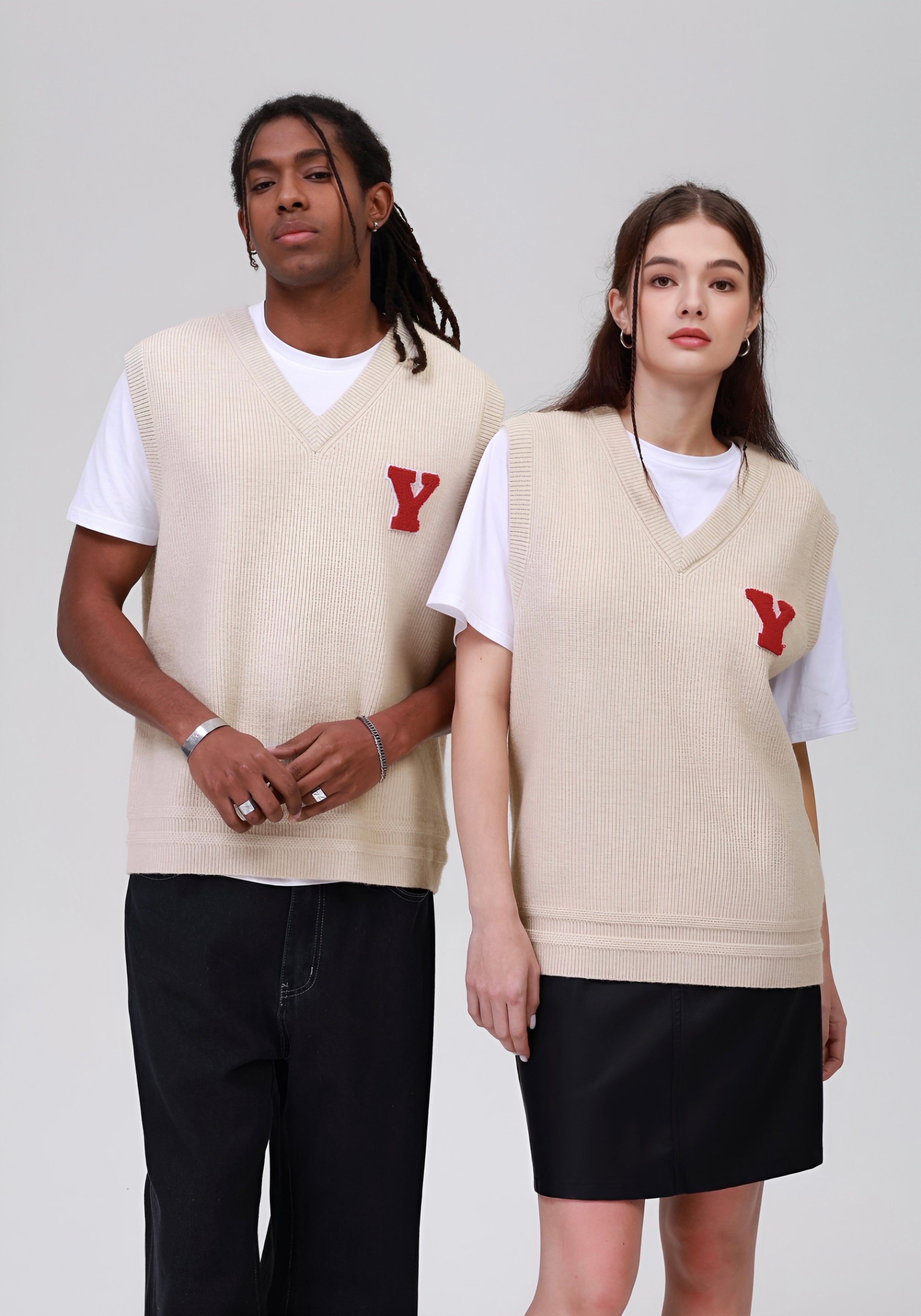 YOURTURN UNISEX - KNITTED SWEATER - BEIGE