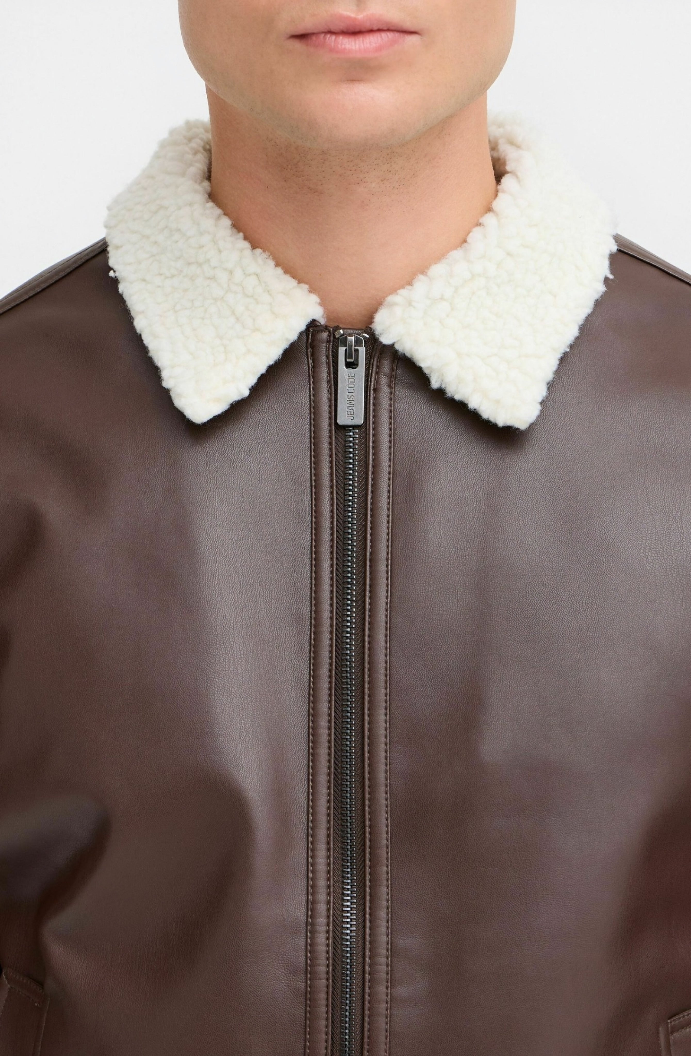 INDICODE JEANS IDSulto - Faux Leather Jacket - Coffee Bean