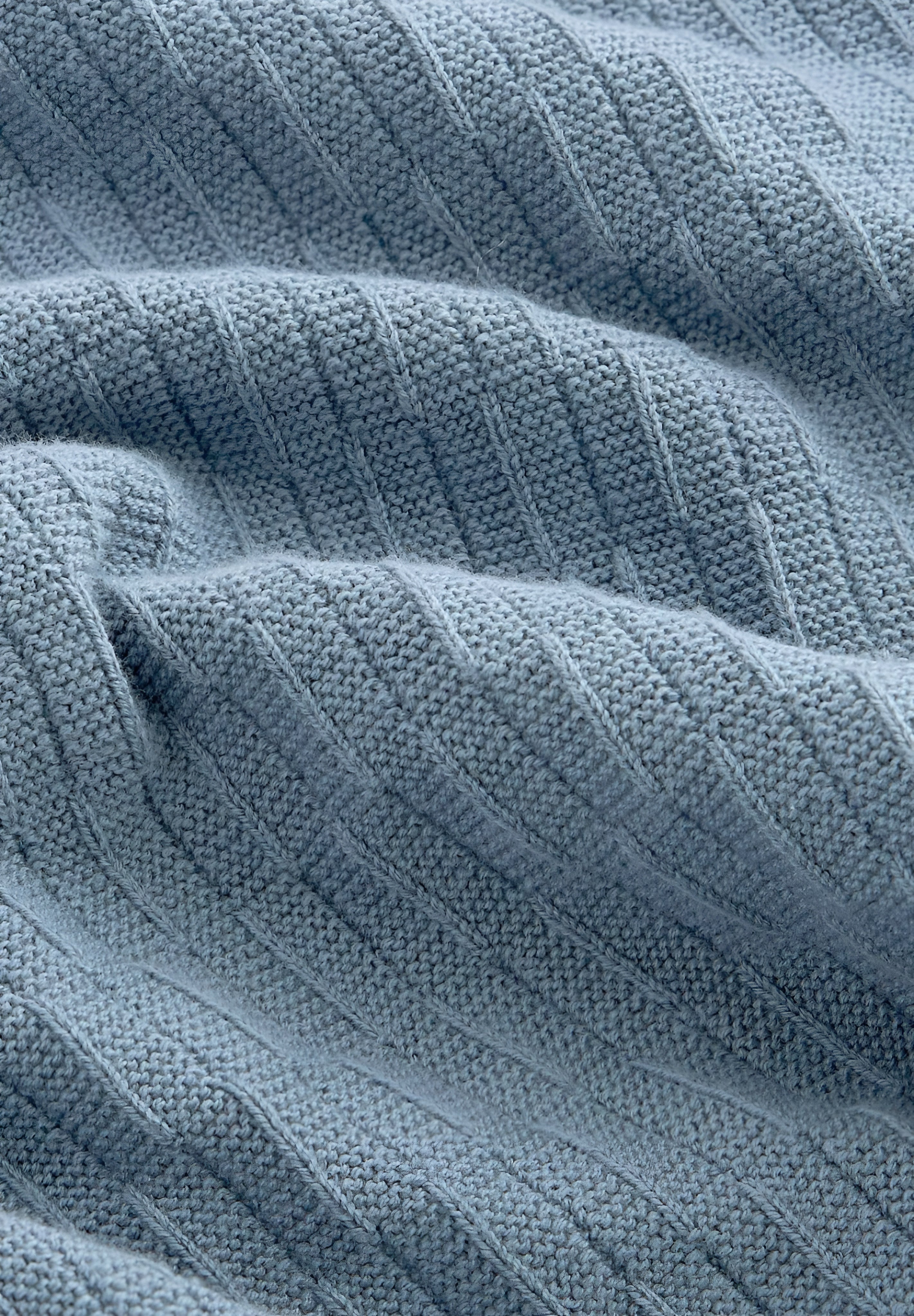 Next MOCK - Knitted Sweater - Mid-Blue Texture