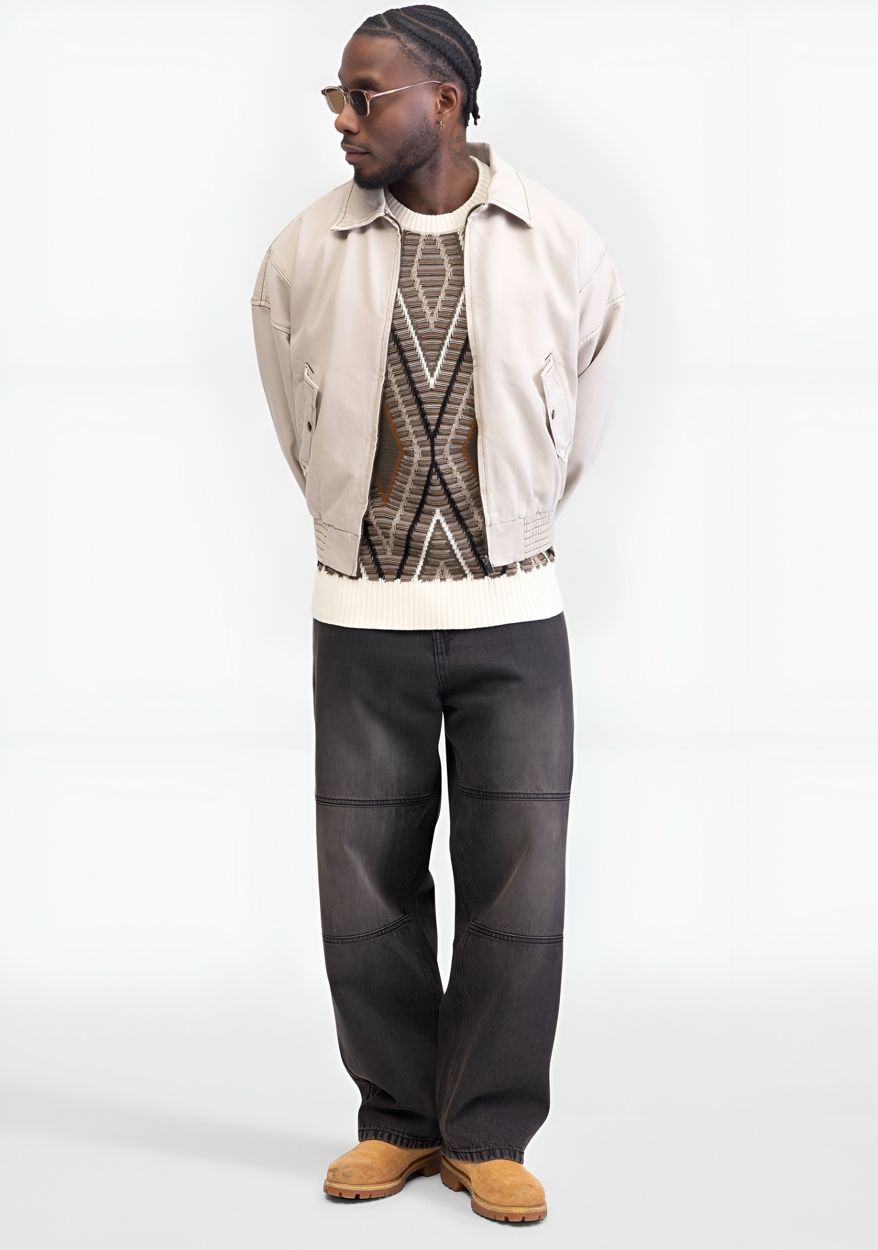 Redefined Rebel DEAN BOXY FIT - Sweater - vintage khaki