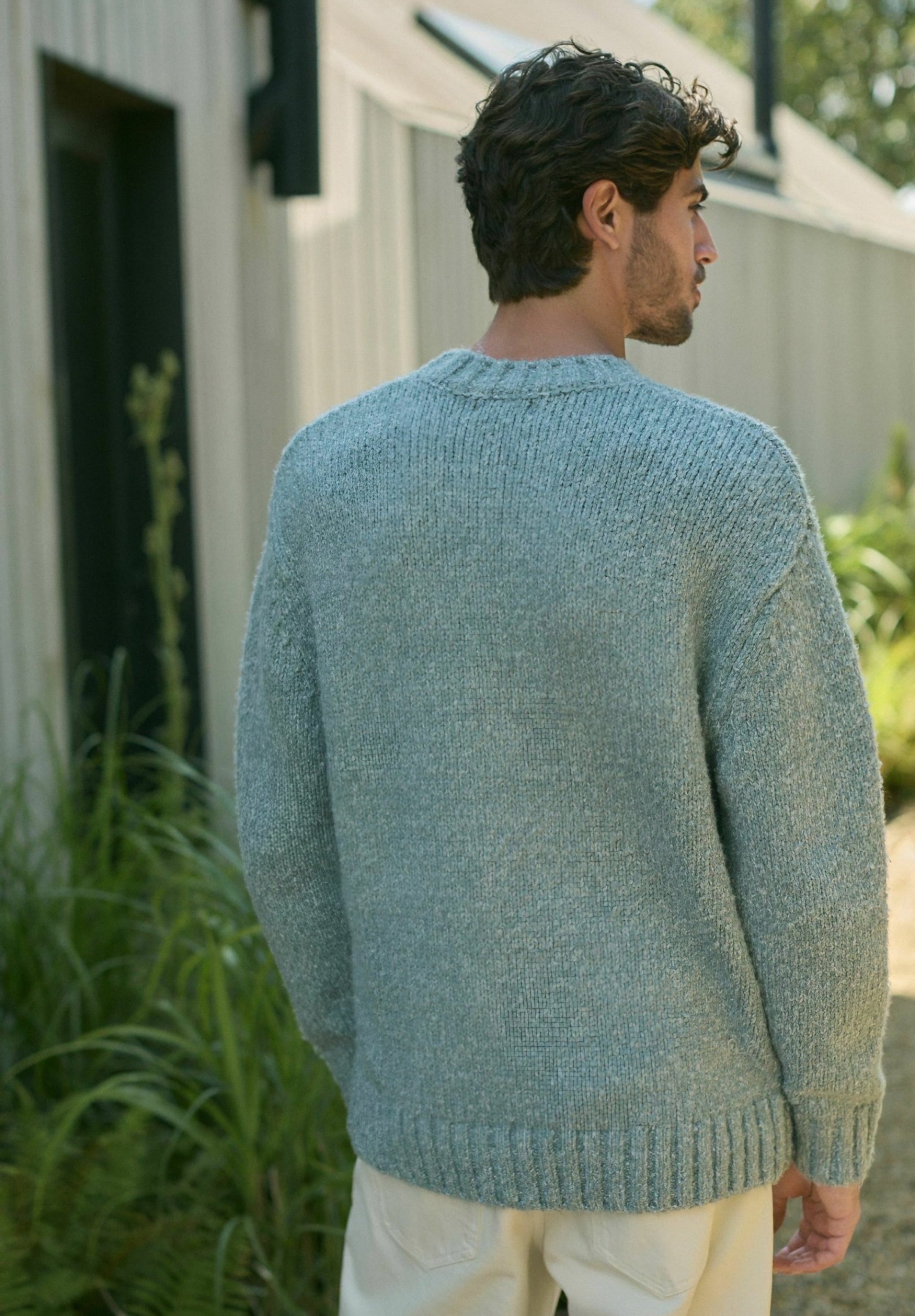 Next - Blue Crew Relaxed Fit Knitted Sweater