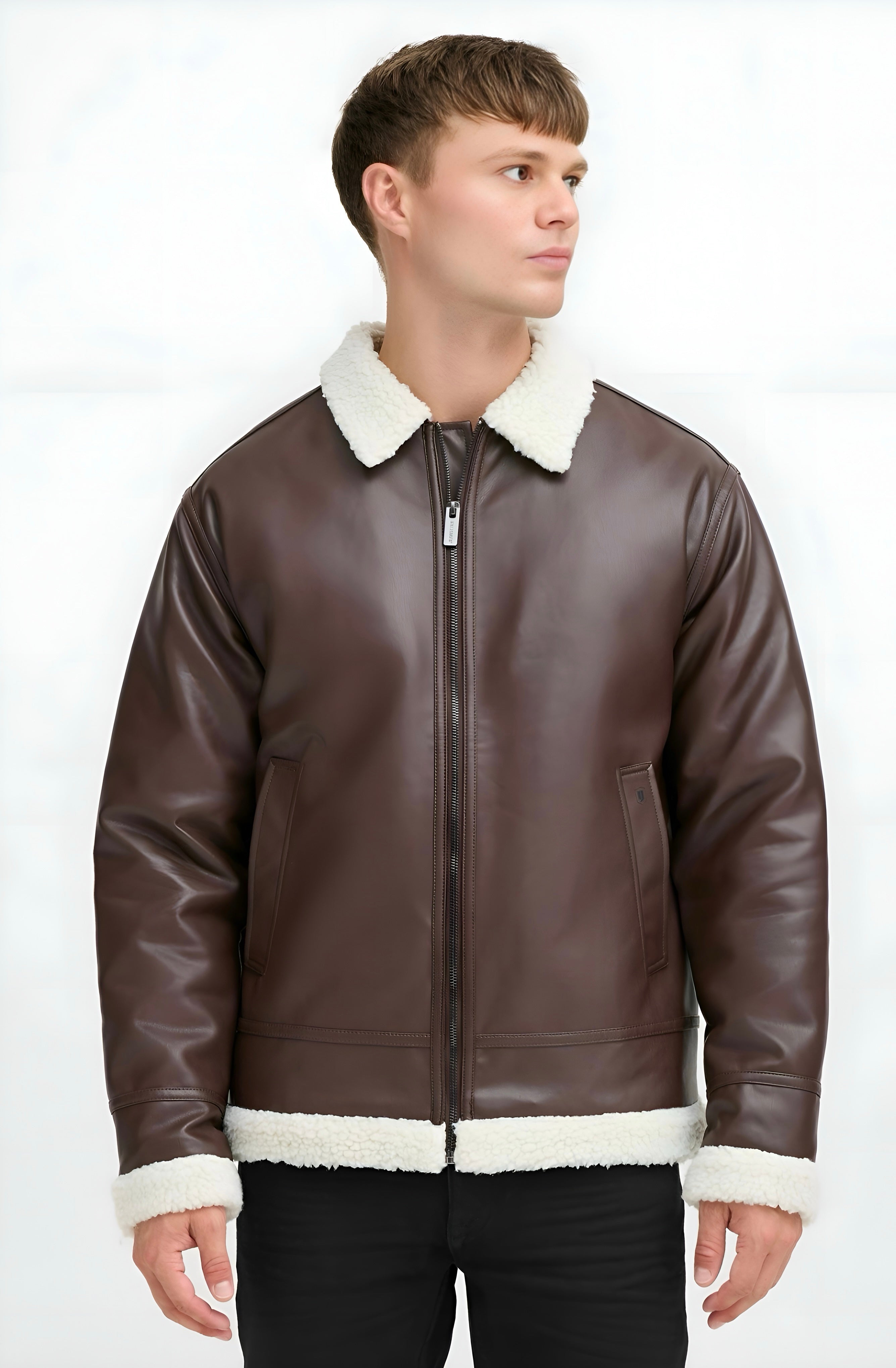 INDICODE JEANS IDSulto - Faux Leather Jacket - Coffee Bean