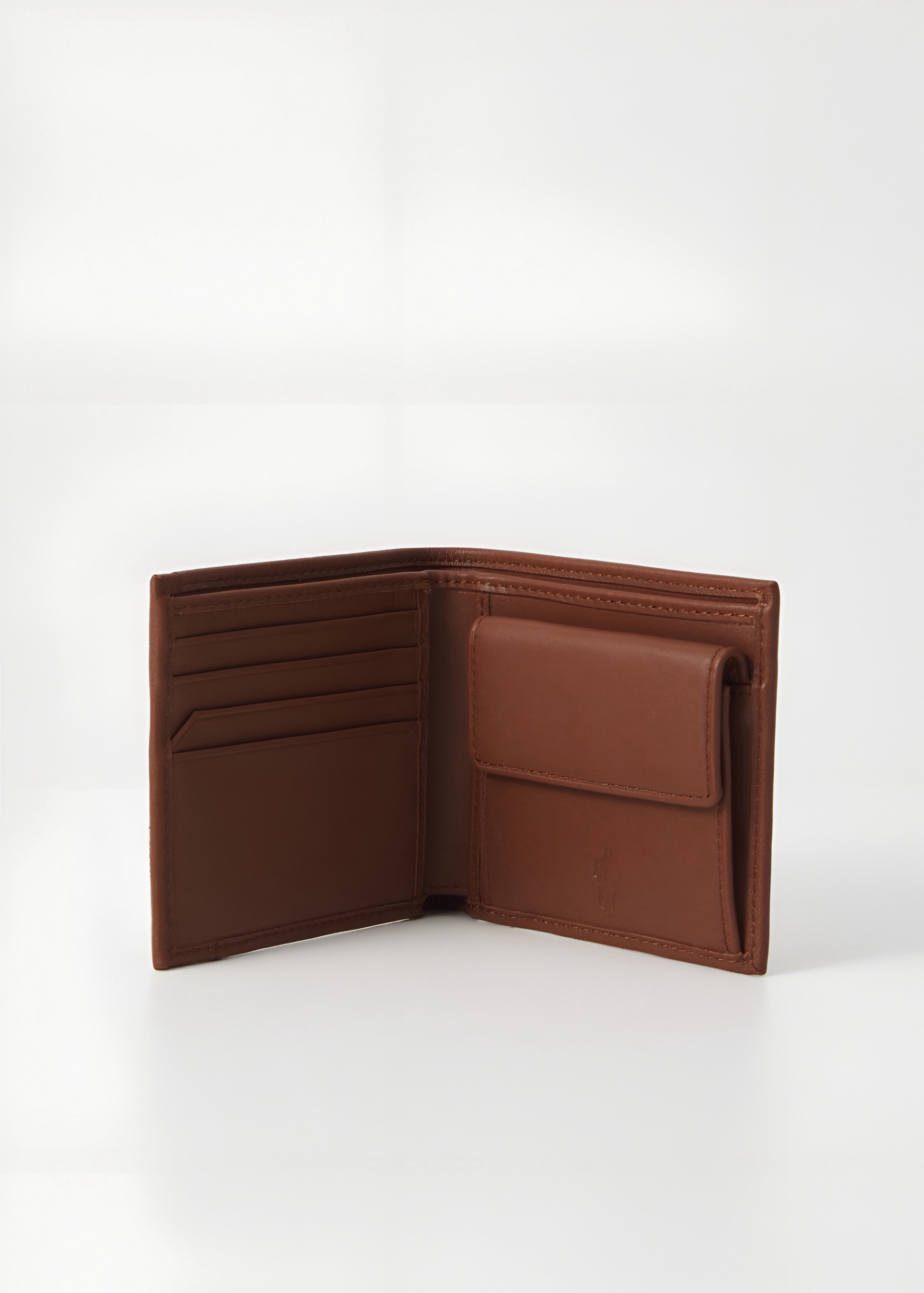 POLO RALPH LAUREN BILLFOLD COIN WALLET MEDIUM UNISEX - WALLET - SADDLE