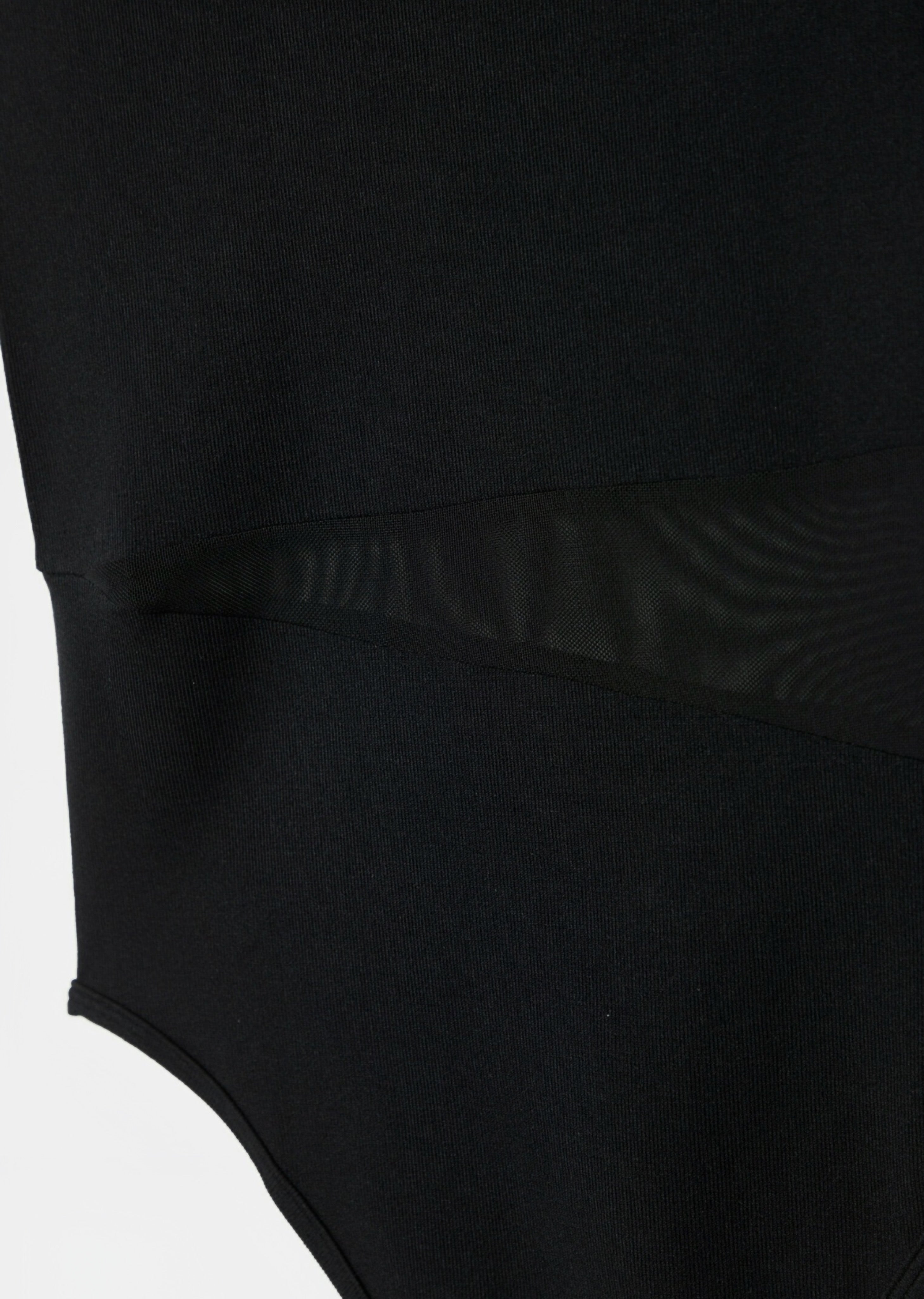 Stradivarius ASYMMETRIC WITH SHEER DETAILS - Long Sleeve Top - Black