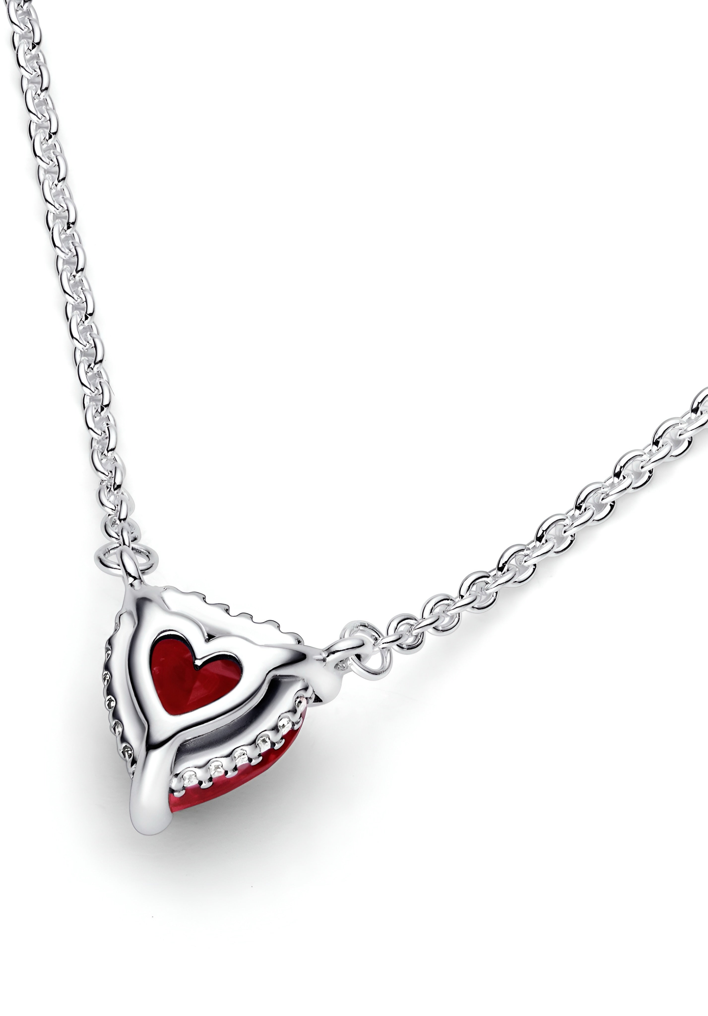 Pandora - Sparkling Heart Halo Collier - Sterling Silver