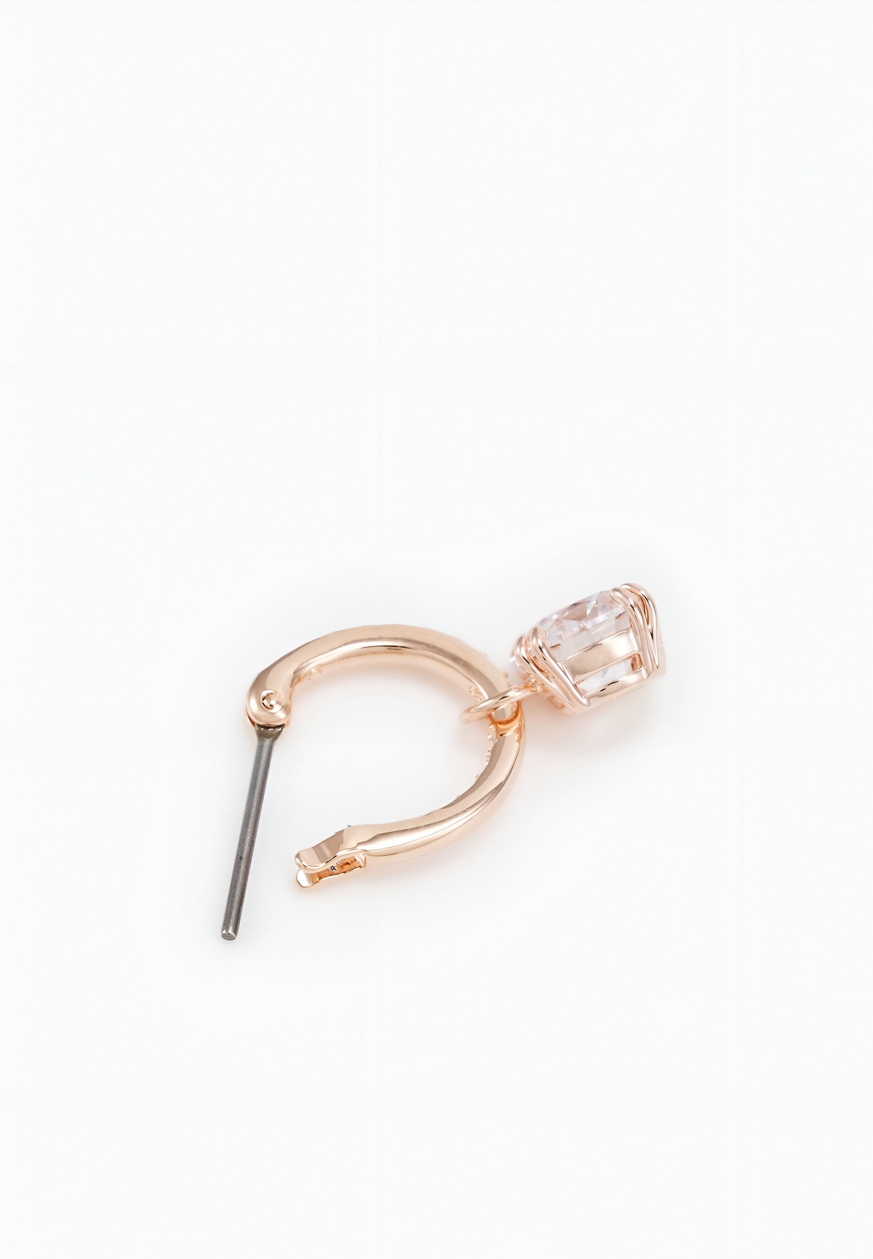 Swarovski - STILLA DROP EARRINGS ROUND CUT - Earrings - Rose Gold-Coloured