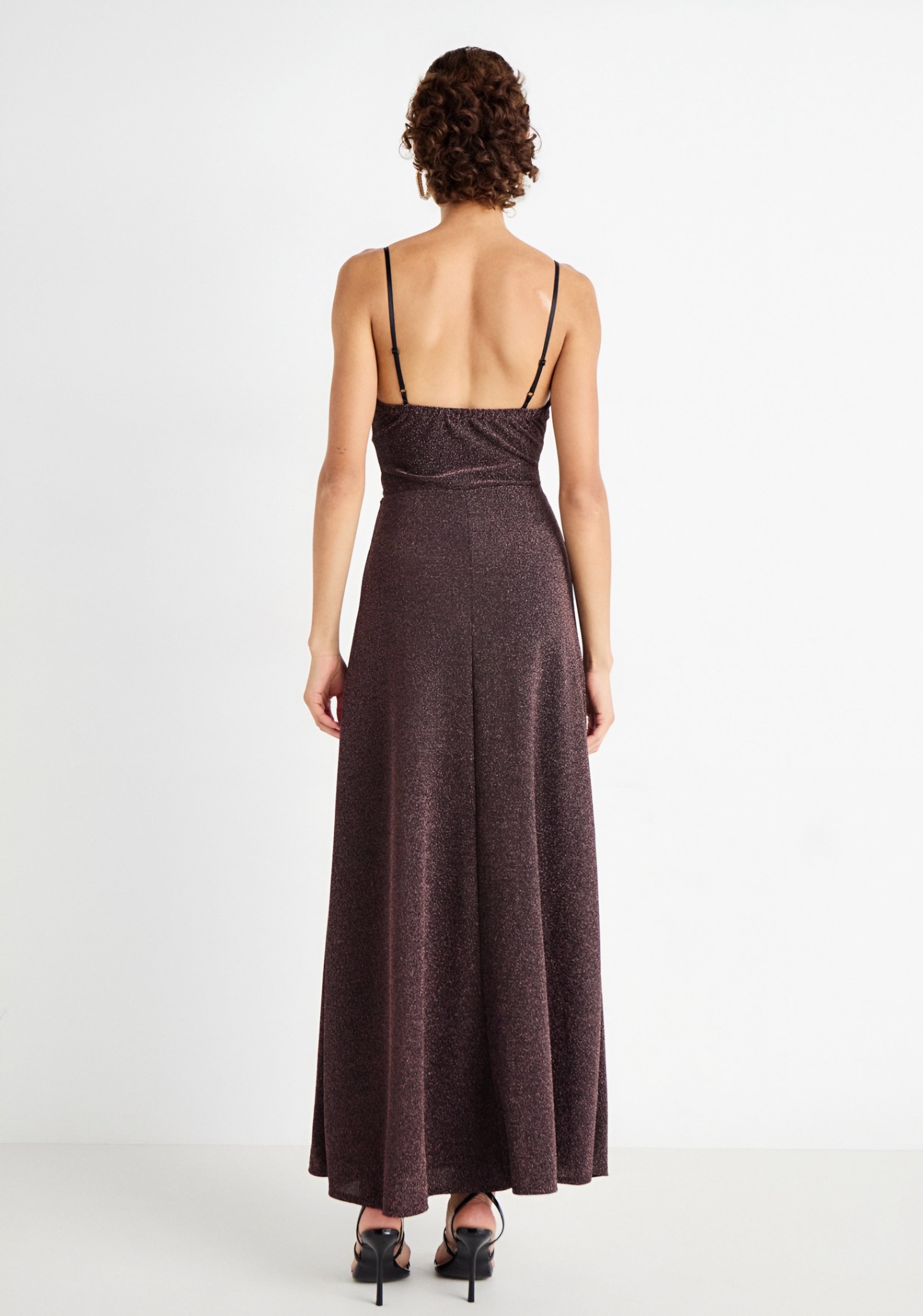 WAL G. EXCLUSIVE GLITTER AMELIA - Jersey Dress - Bronze
