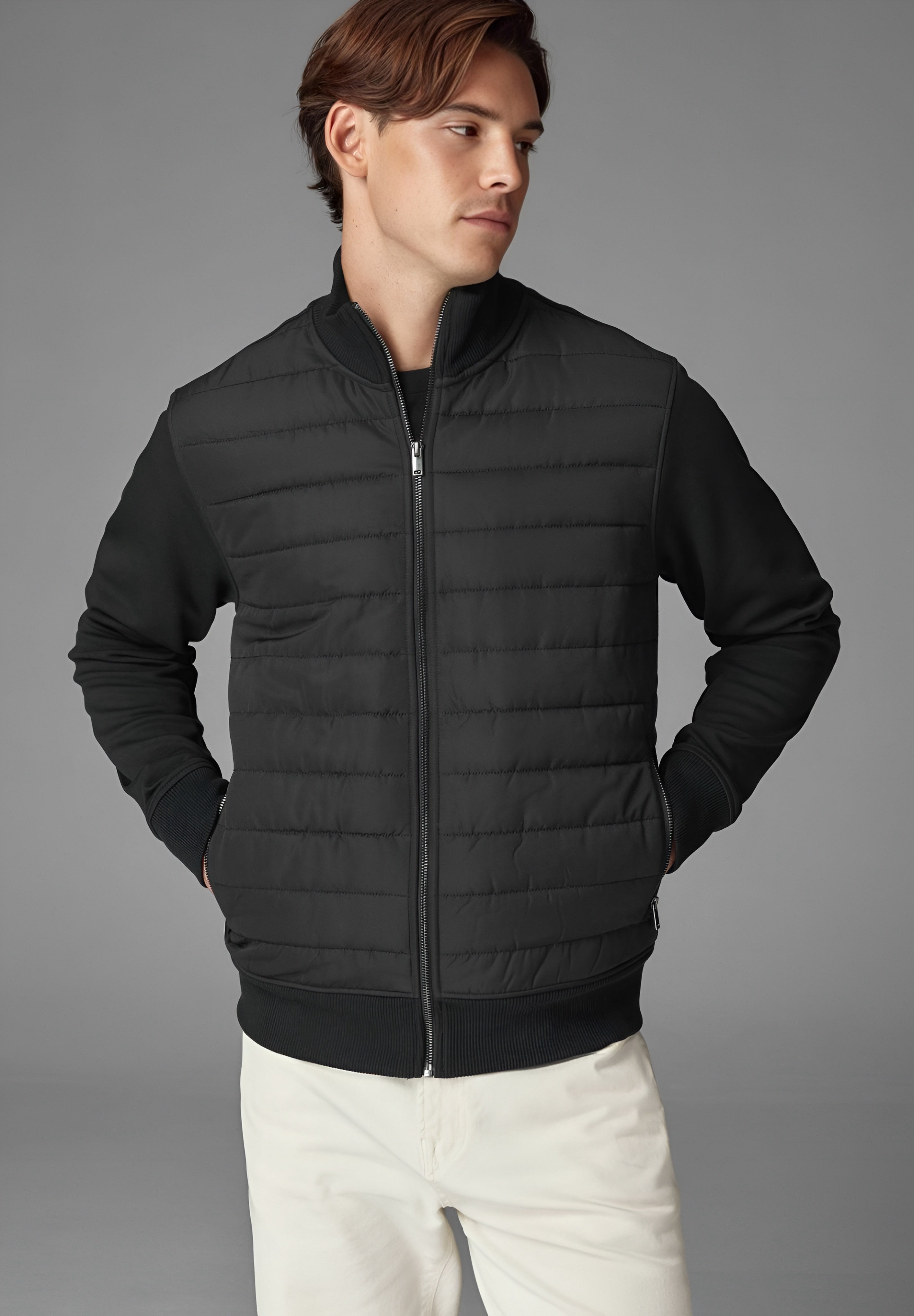 Next HYBRID NECK REGULAR FIT - Transitional Jacket - Black