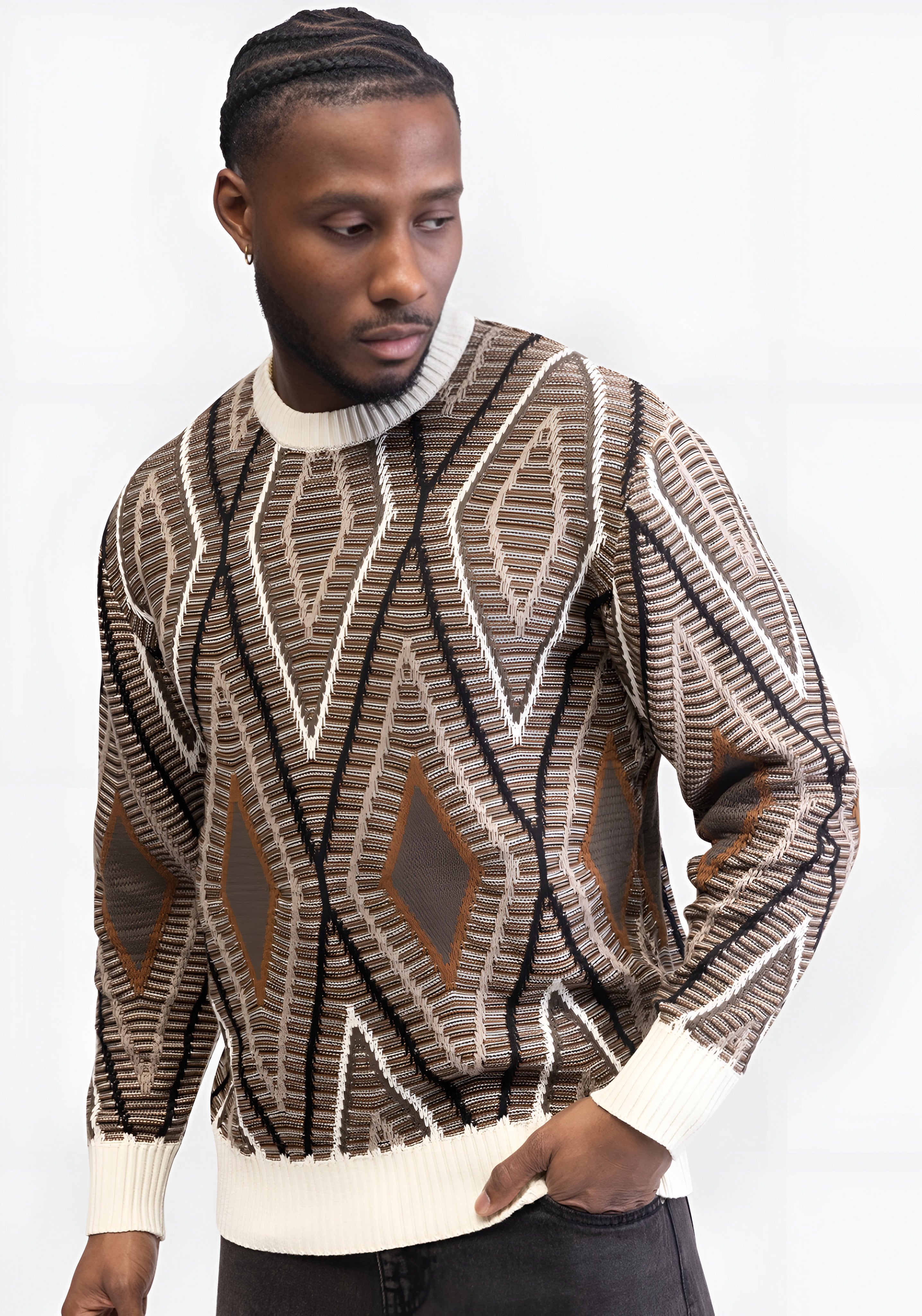 Redefined Rebel DEAN BOXY FIT - Sweater - vintage khaki