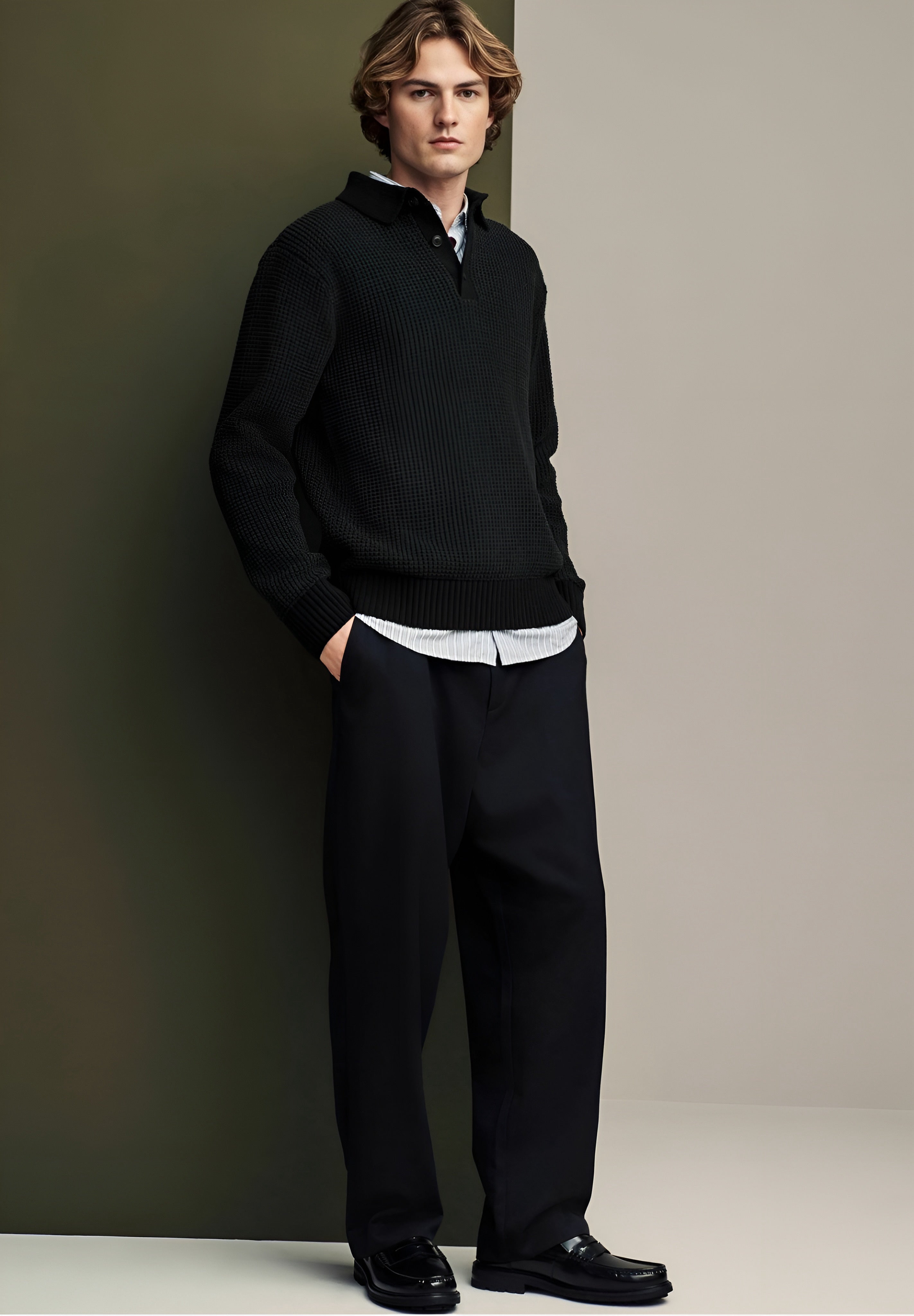 Knitted Sweater - Black