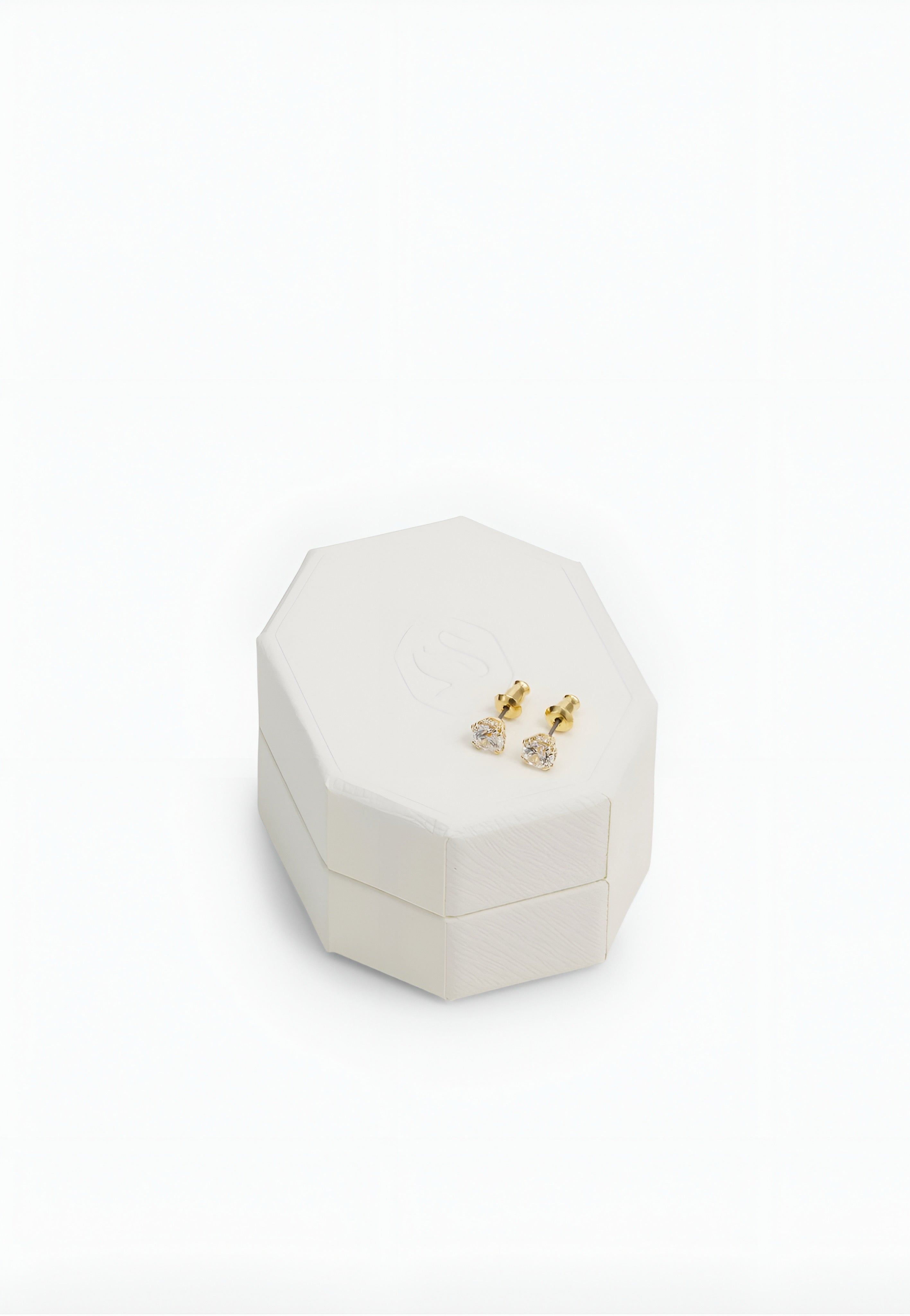 Swarovski - STILLA STUD EARRINGS ROUND CUT - Earrings - White