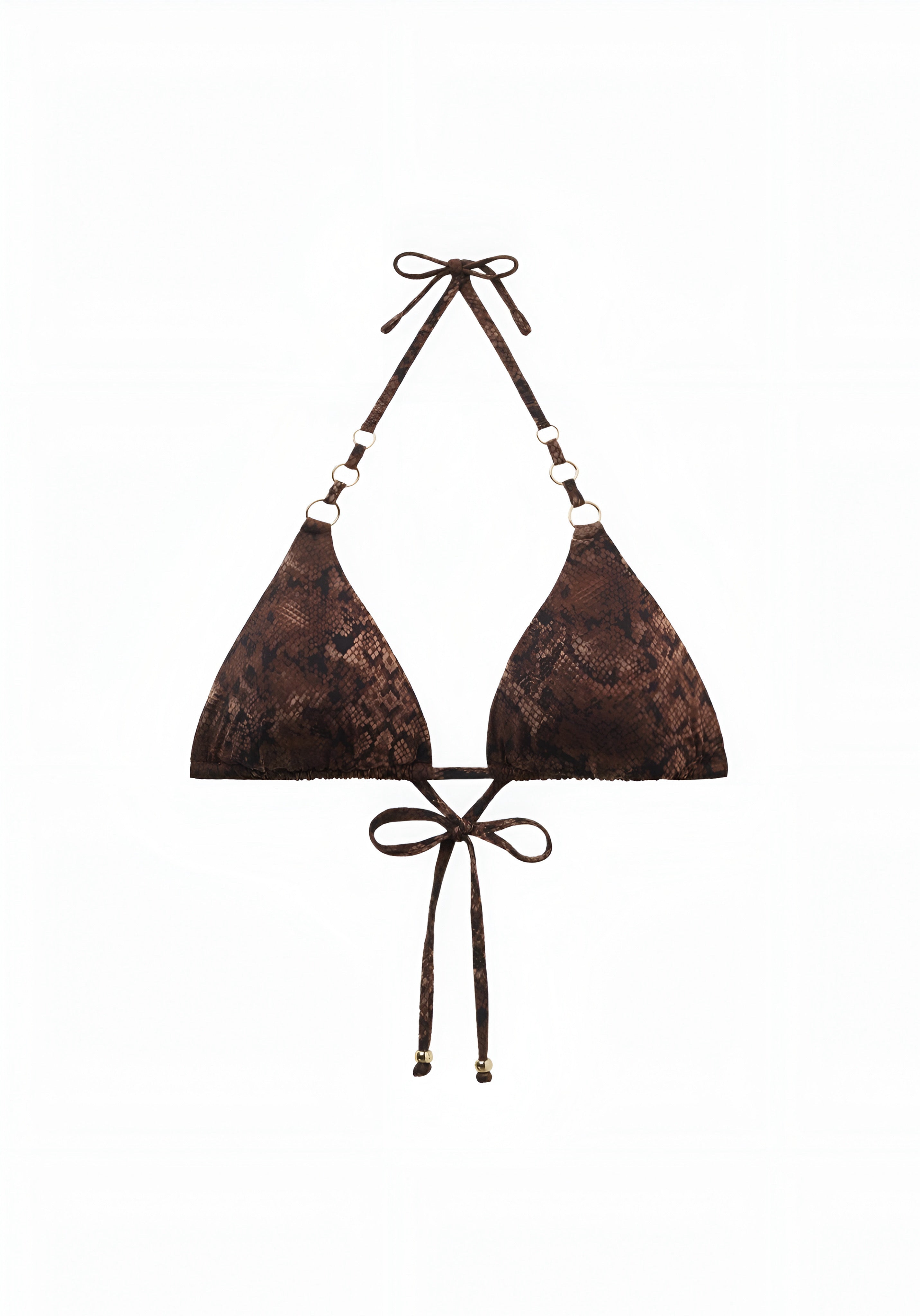 CALZEDONIA BROWN SNAKE - BIKINI TOP - E BROWN