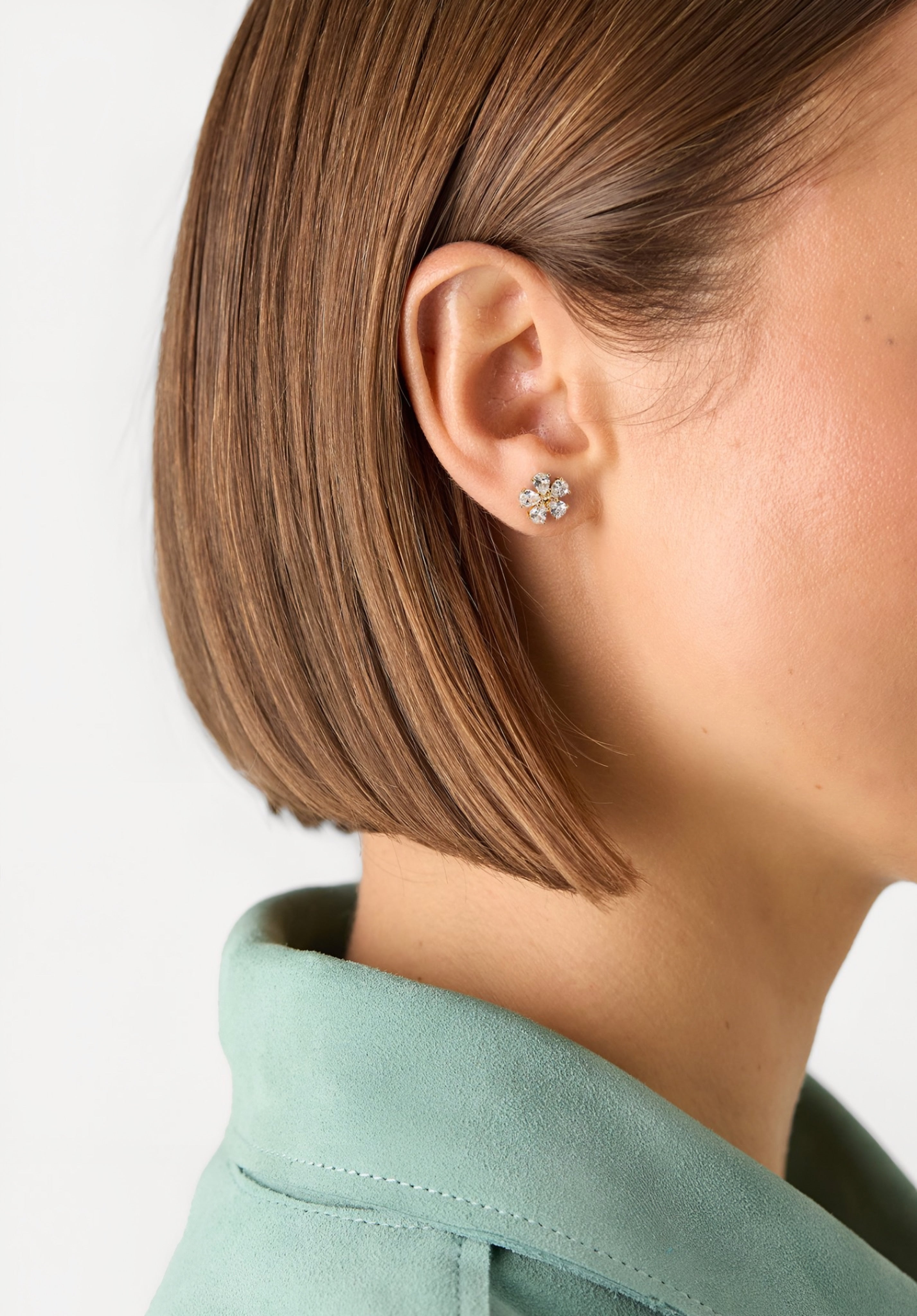 kate spade new york - BURSTING BLOOMS STUDS - Earrings - Clear/Gold-Coloured