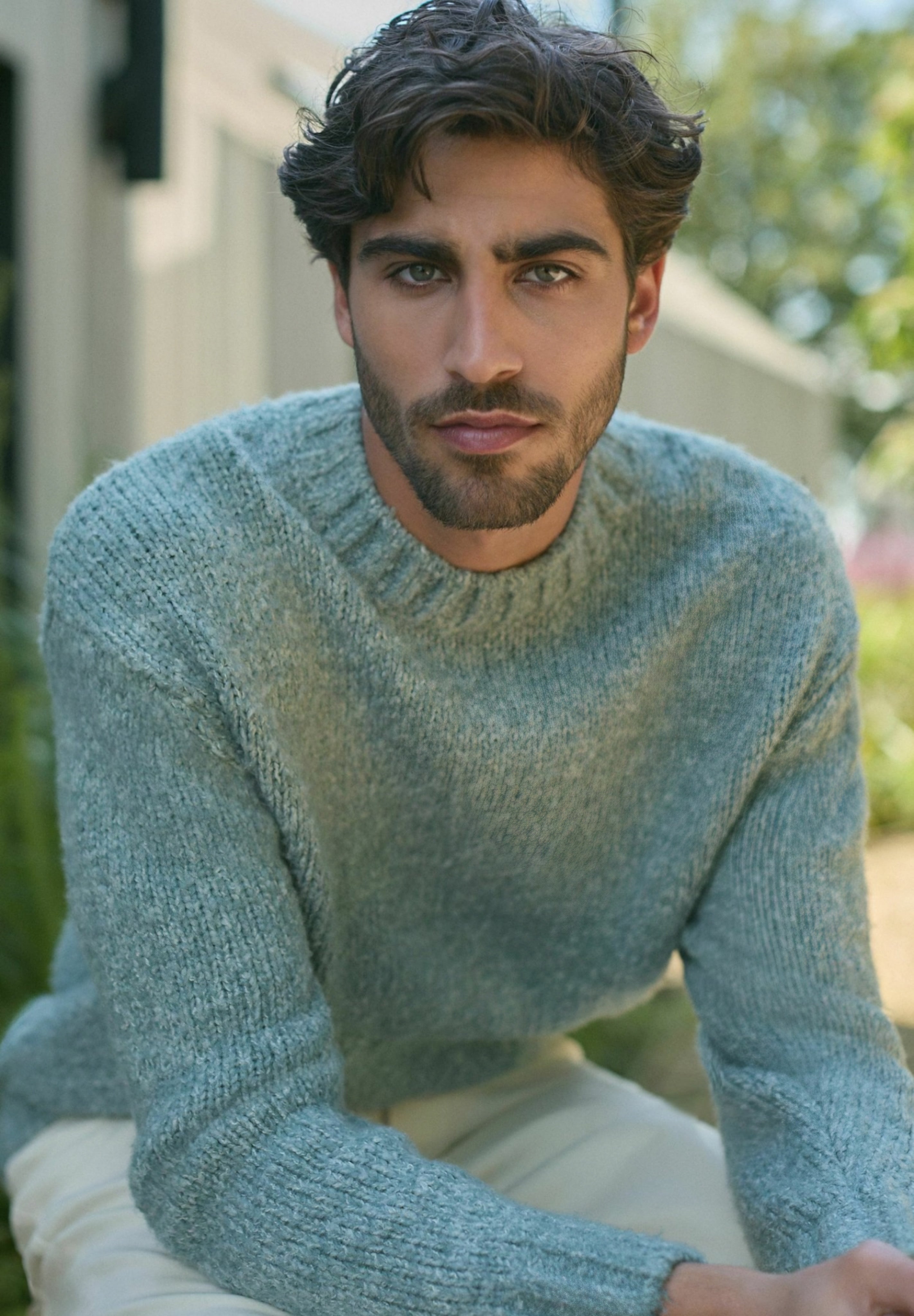 Next - Blue Crew Relaxed Fit Knitted Sweater