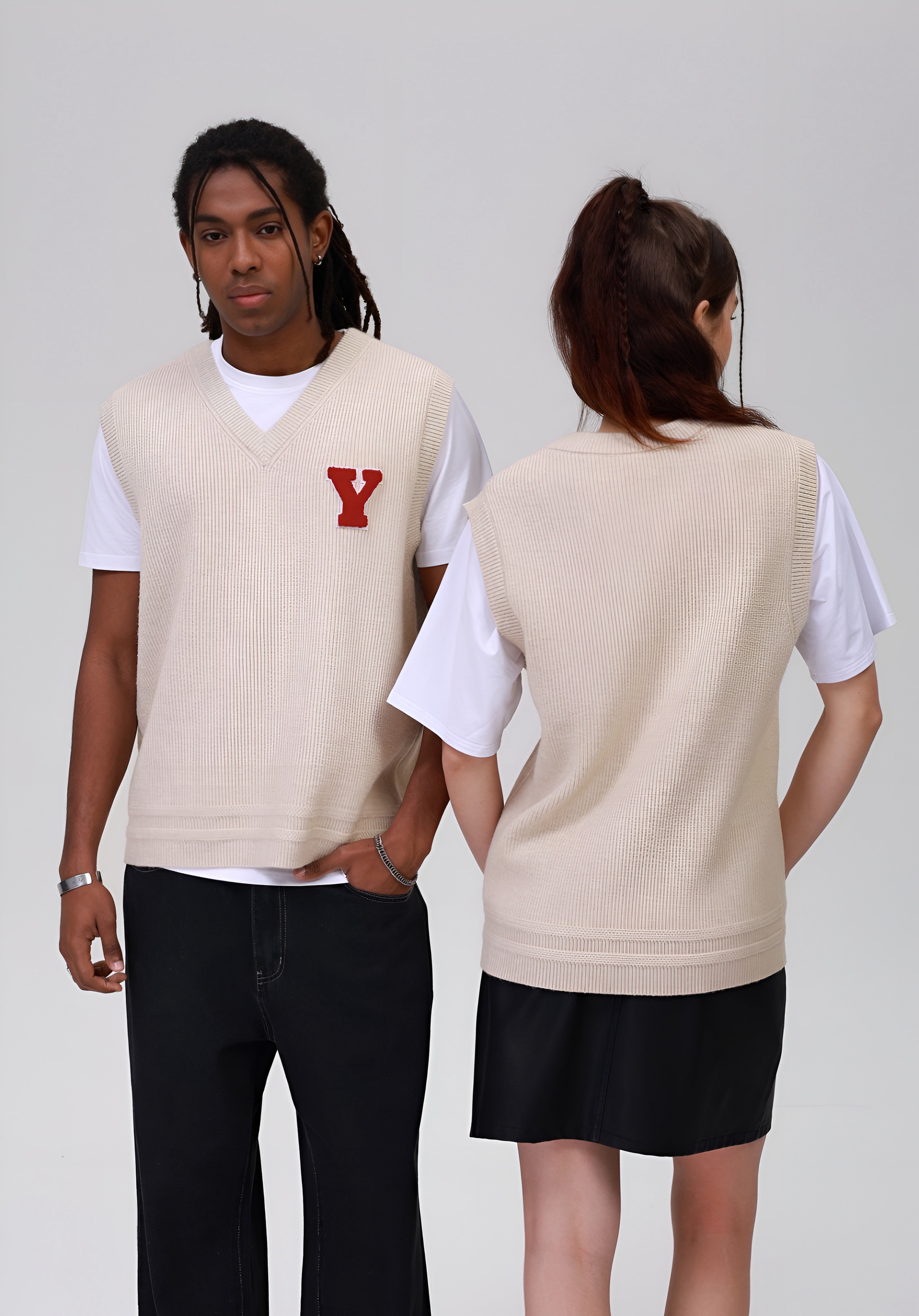 YOURTURN UNISEX - KNITTED SWEATER - BEIGE