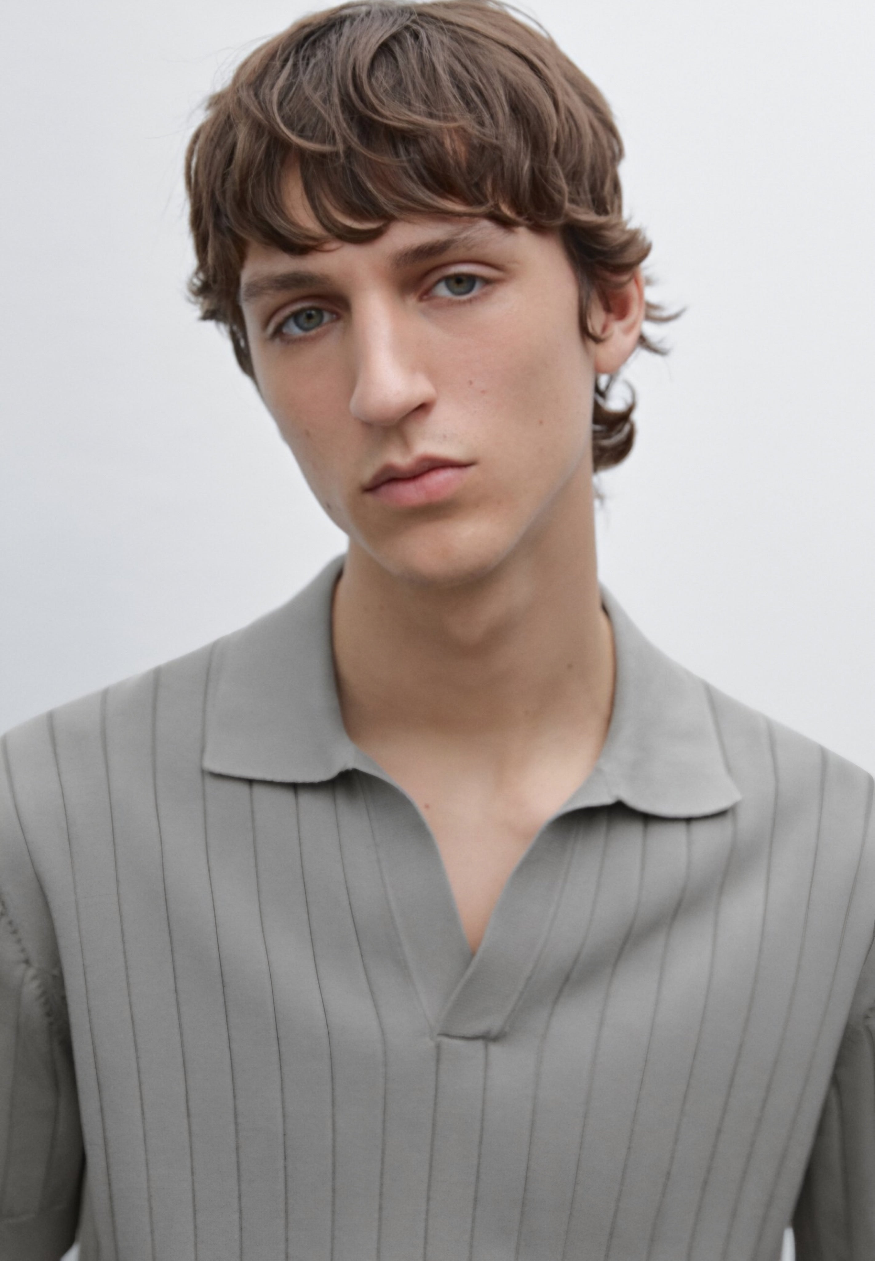 V-NECK - Poloshirt - Grey