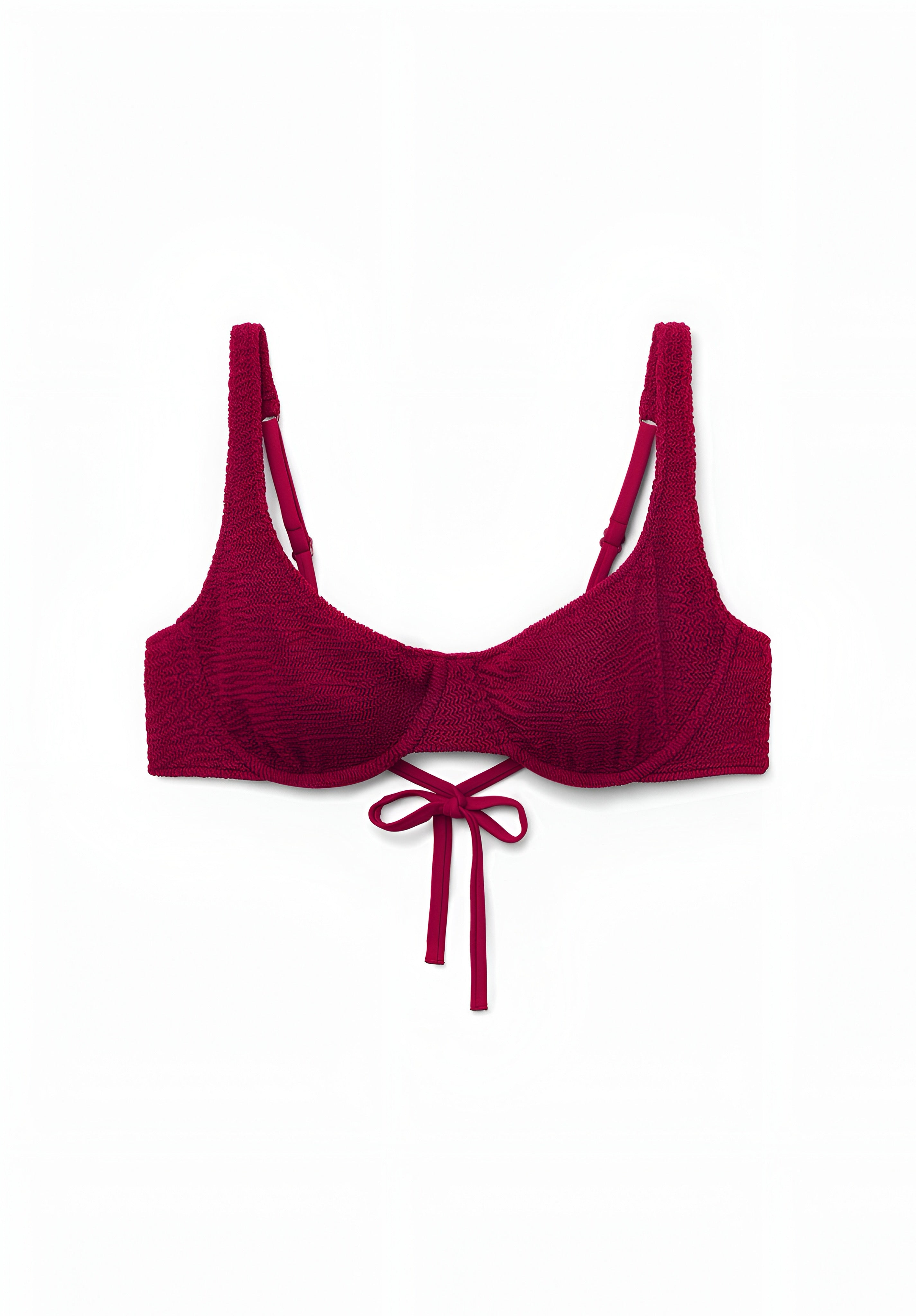 CALZEDONIA CRINKLE WAVES – BIKINI TOP – CHERRY RED